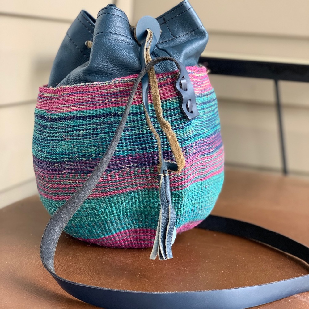 Vintage African basket bag